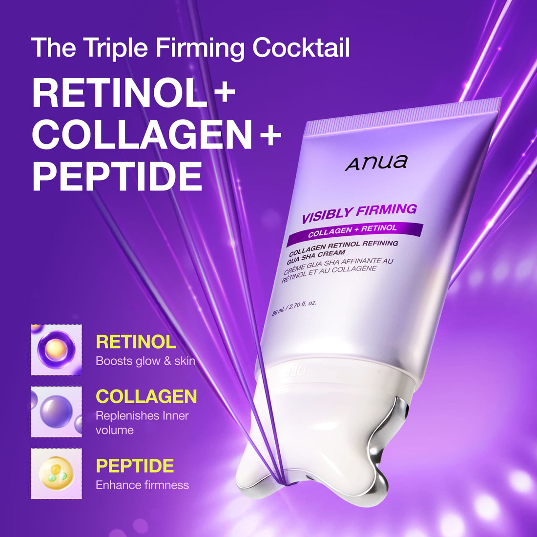 Anua Collagen Retinol Refining Gua Sha Cream 80ml - official ANUA product image 2