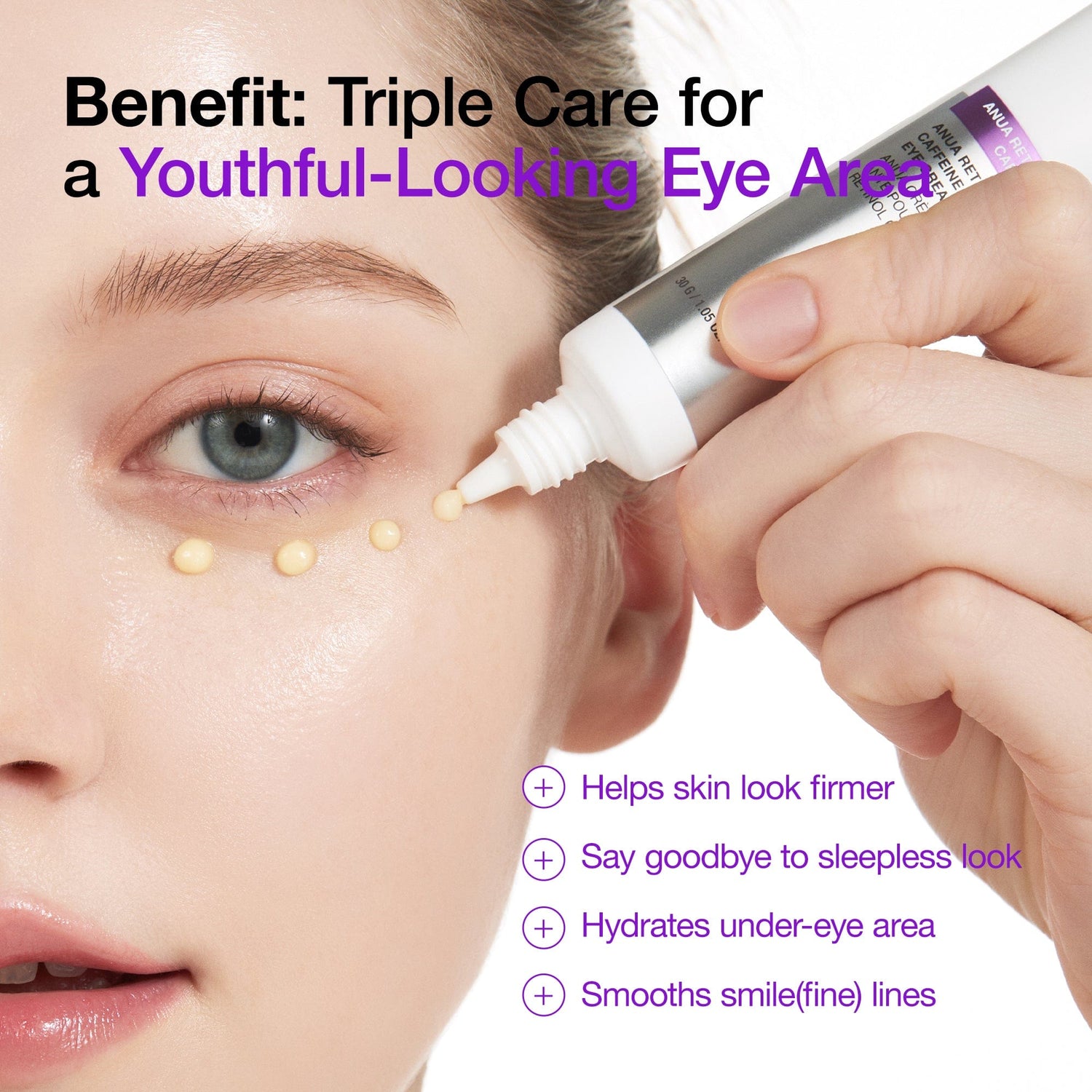 ANUA Retinol 0.1 Caffeine Revitalizing Eye Cream 30g - official ANUA product image 4