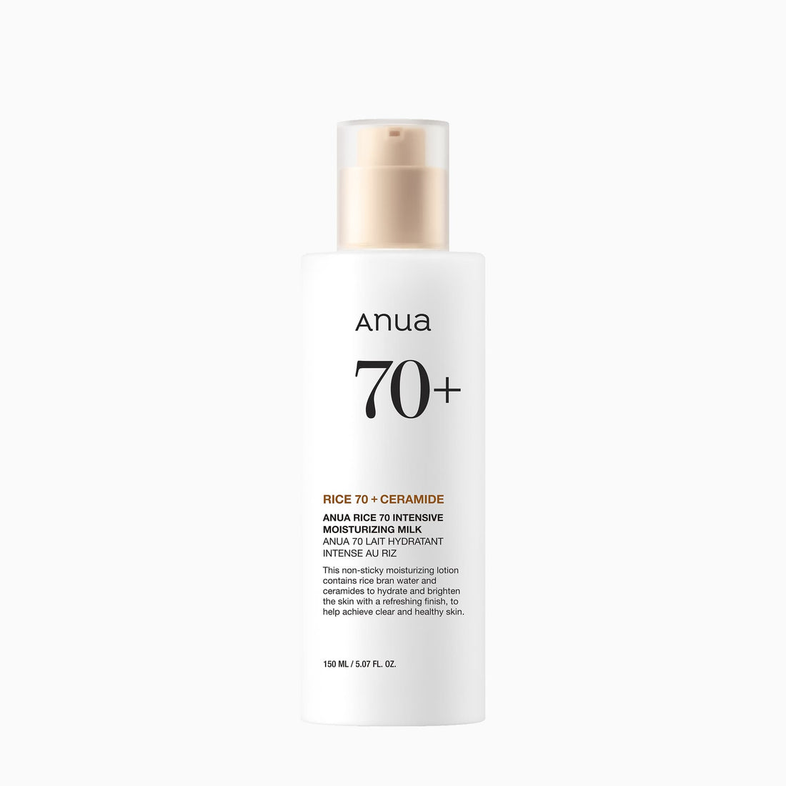 Anua RICE 70 INTENSIVE MOISTURIZING MILK 150ml - official ANUA product image 1