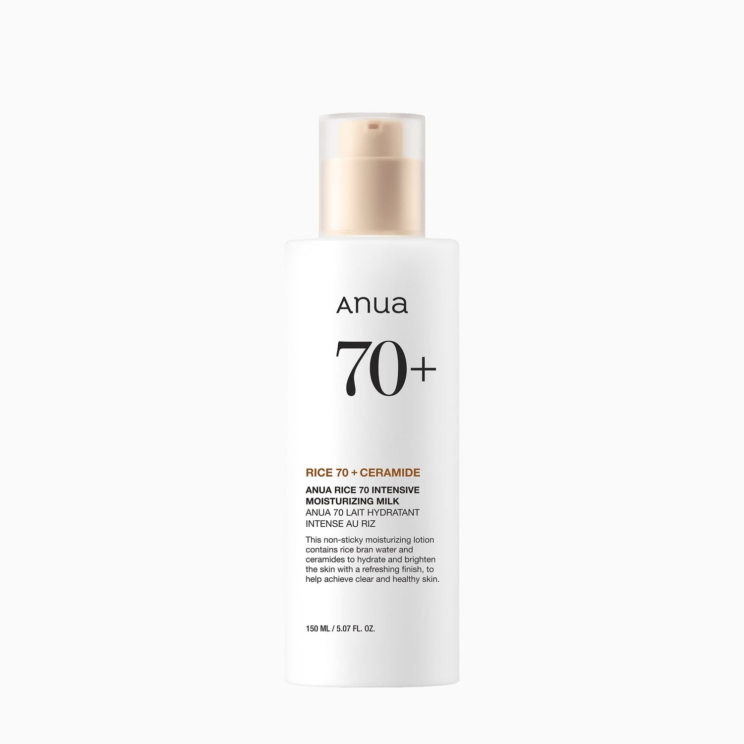Anua RICE 70 INTENSIVE MOISTURIZING MILK 150ml - official ANUA product image 1