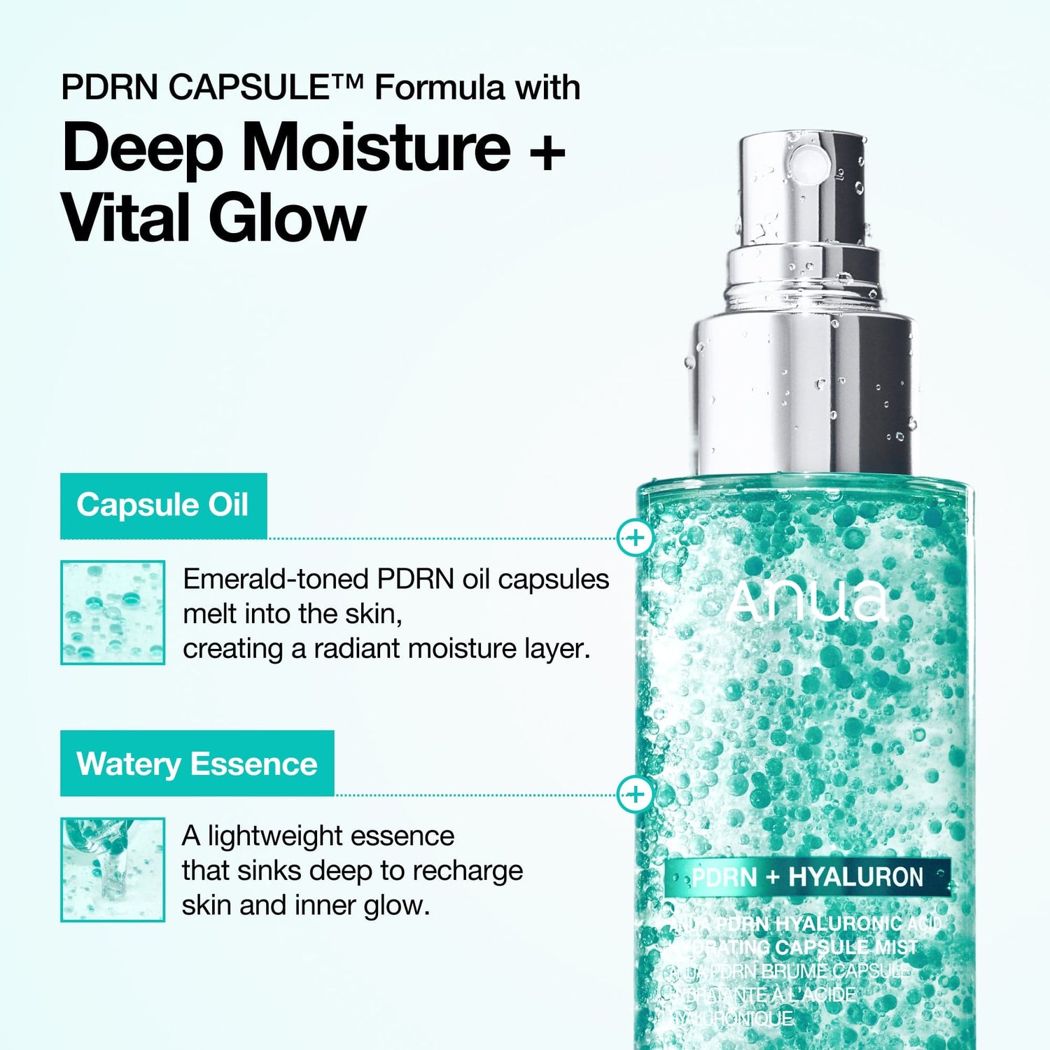 Anua PDRN HYALURONIC ACID HYDRATING CAPSULE MIST 100ml - official ANUA product image 5