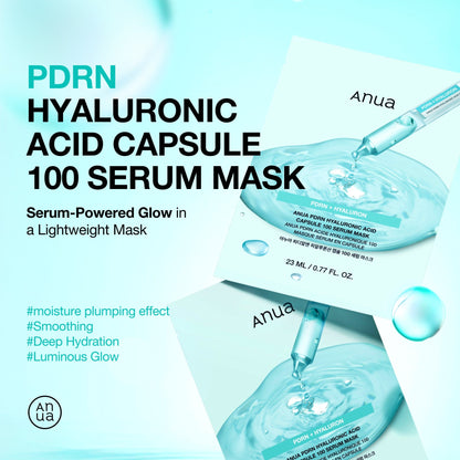 Anua PDRN Hyaluronic Capsule 100 Serum Mask 23ml*10ea - official ANUA product image 2