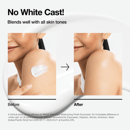 ANUA Zero-cast Moisturizing Finish Sunscreen 50ml - official ANUA product image 6