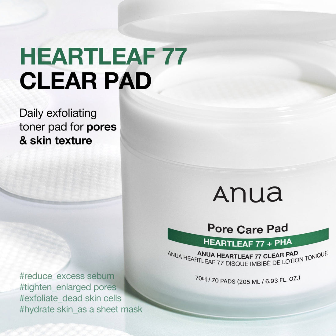 Anua Heartleaf 77% Clear Pad 70ea - official ANUA product image 2
