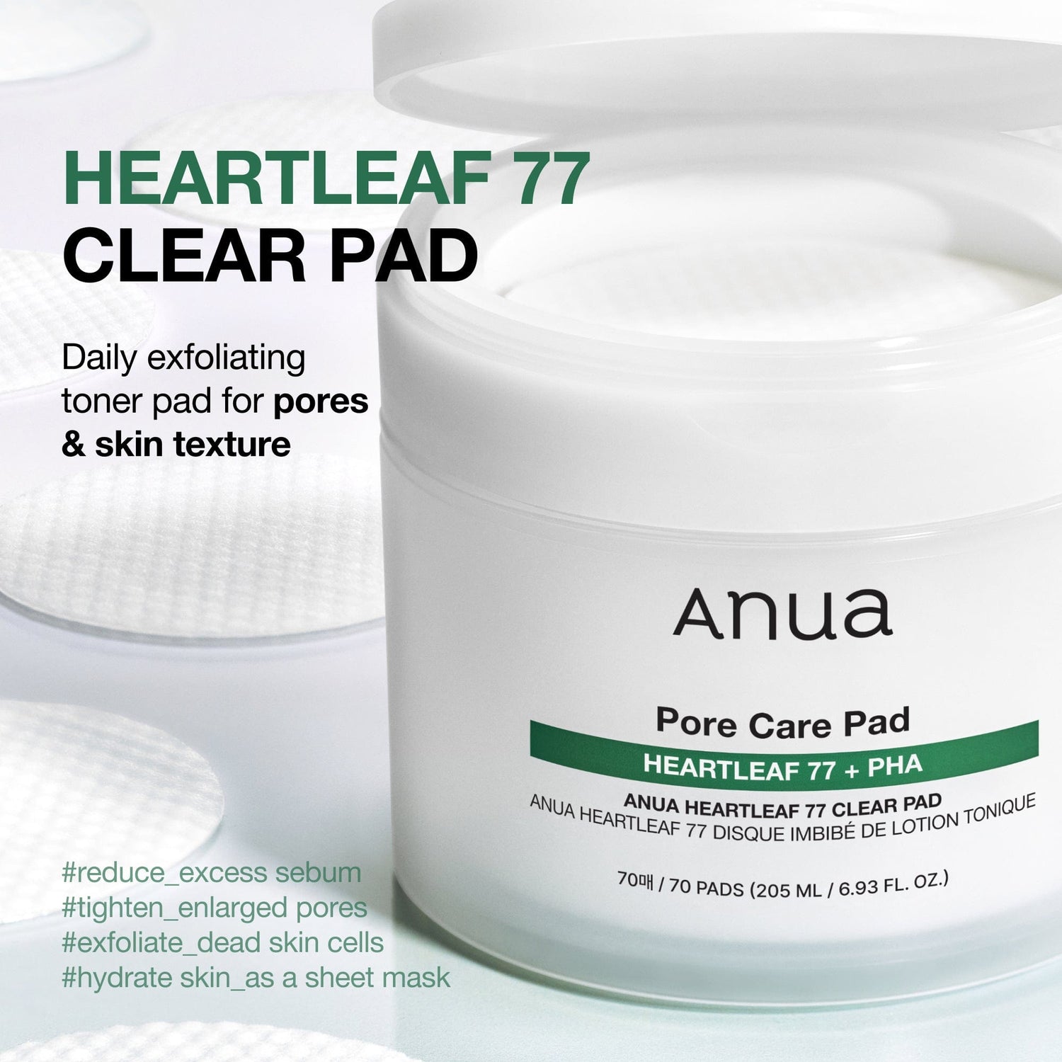 Anua Heartleaf 77% Clear Pad 70ea - official ANUA product image 2