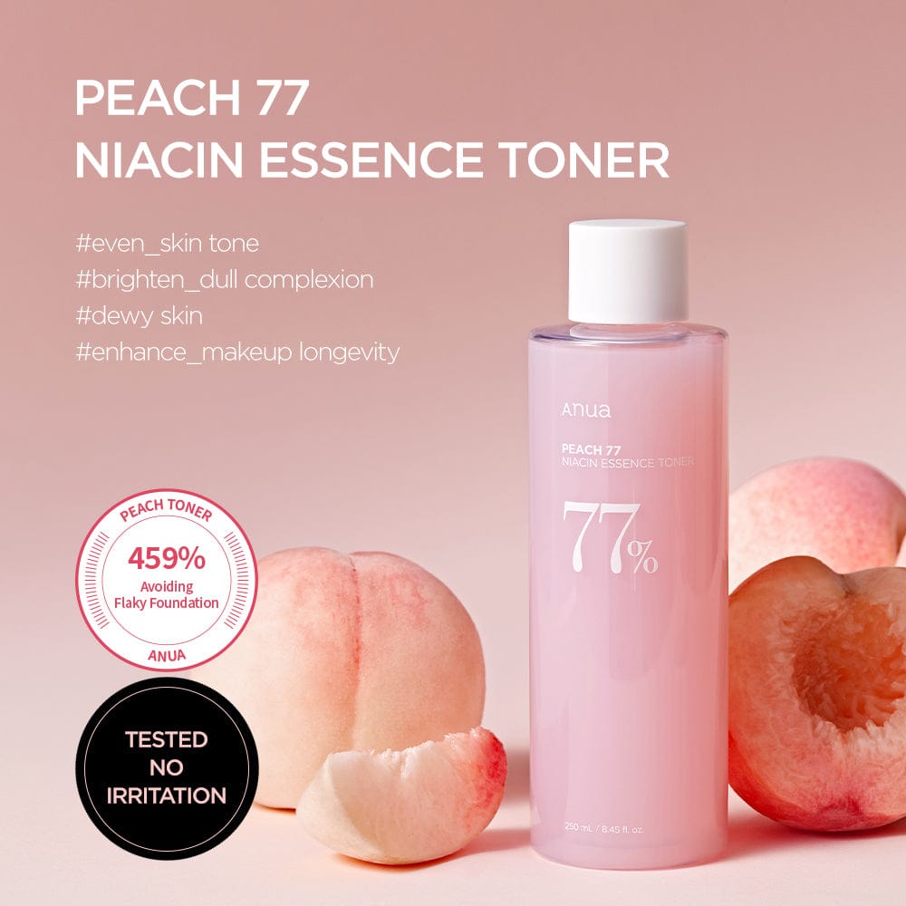 Anua PEACH 77 NIACIN ESSENCE TONER 250ml - official ANUA product image 2