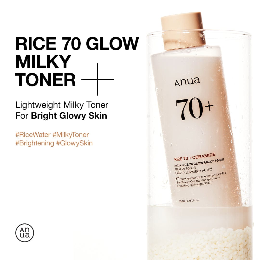 Anua RICE 70 GLOW MILKY TONER 250ml - official ANUA product image 2