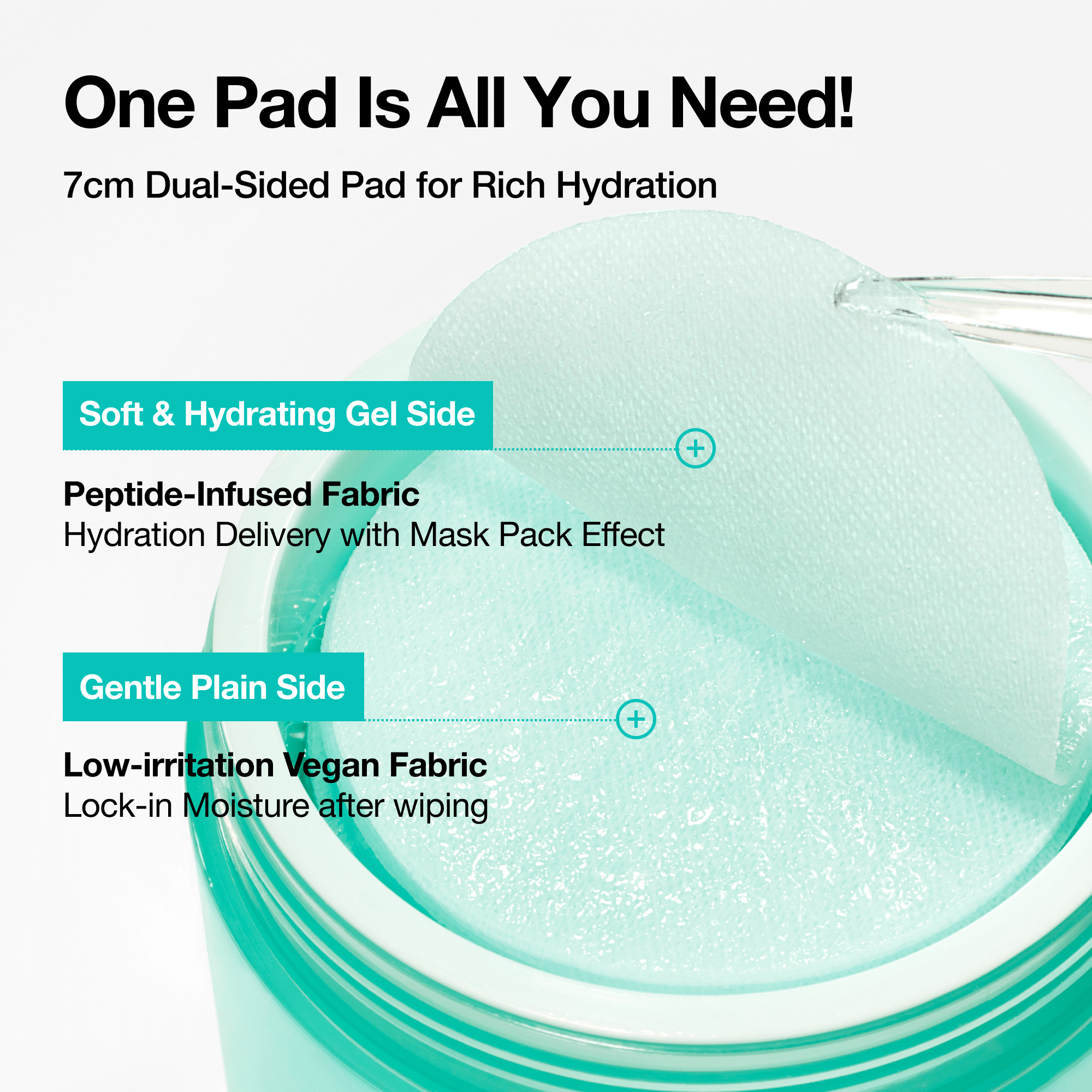 anua PDRN 100 Hyaluronic Acid Glow Pad 180ml 60ea - official ANUA product image 6