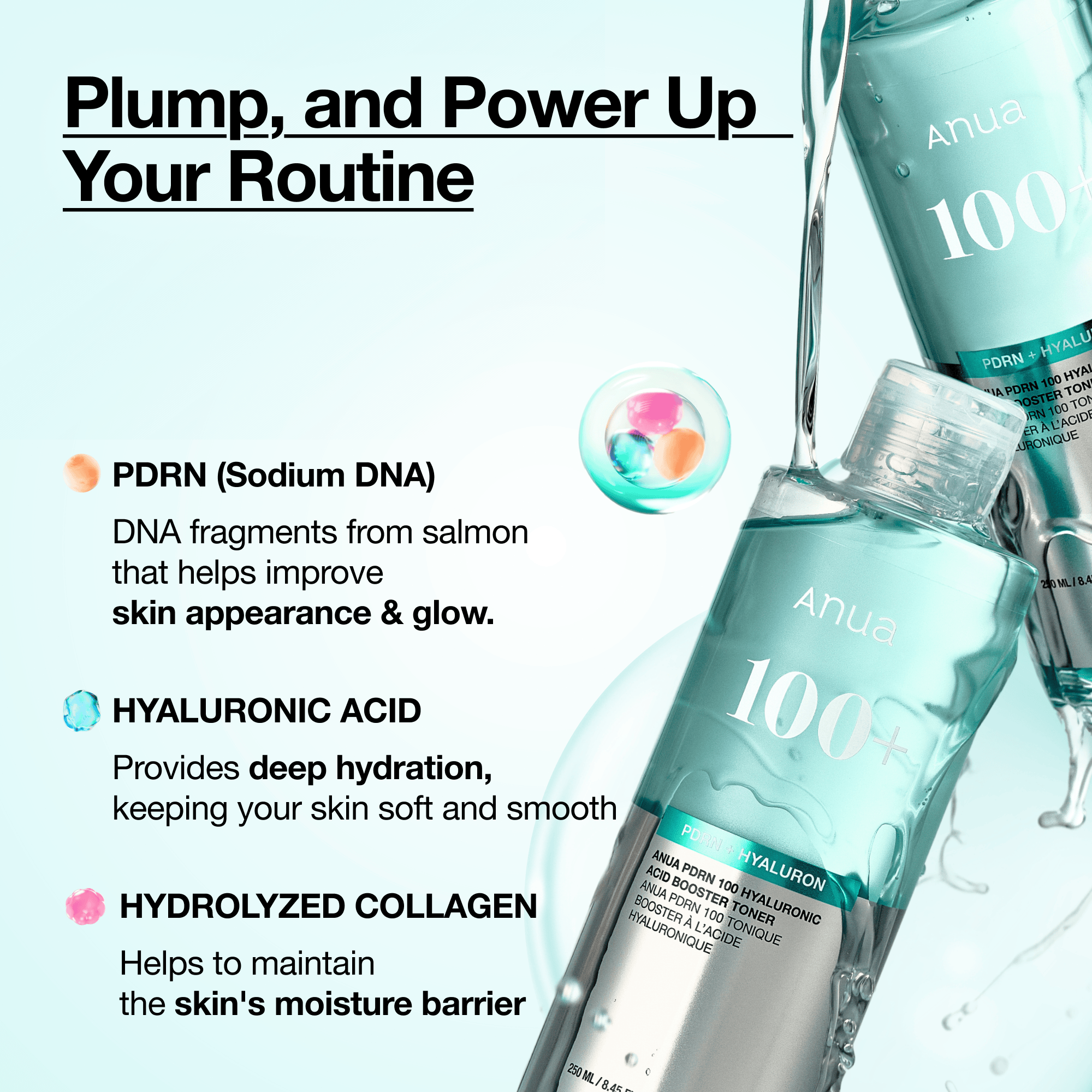 Anua PDRN 100 Hyaluronic Acid Booster Toner 250ml - official ANUA product image 5