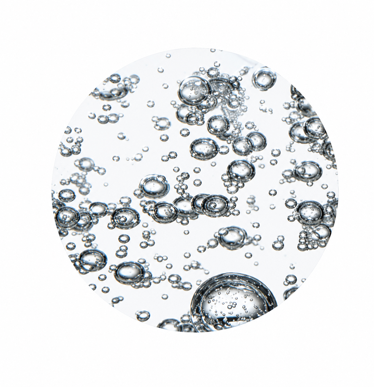 Illustrative water bubbles for A&