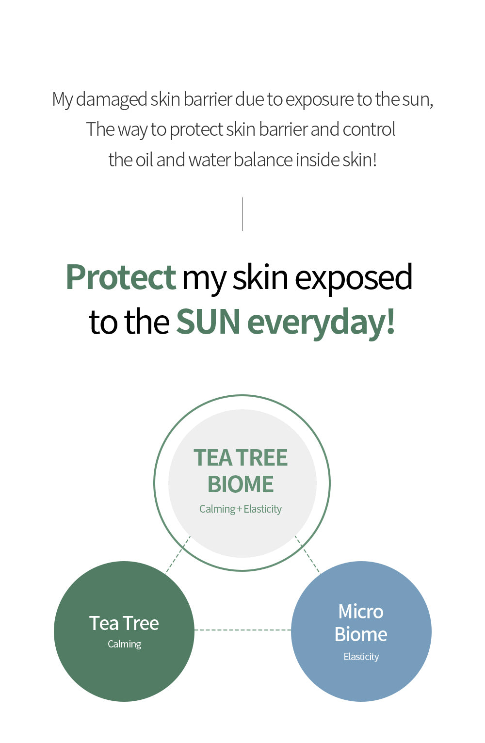 Tea Tree Biome Calming Sun Cream 50g — application detail