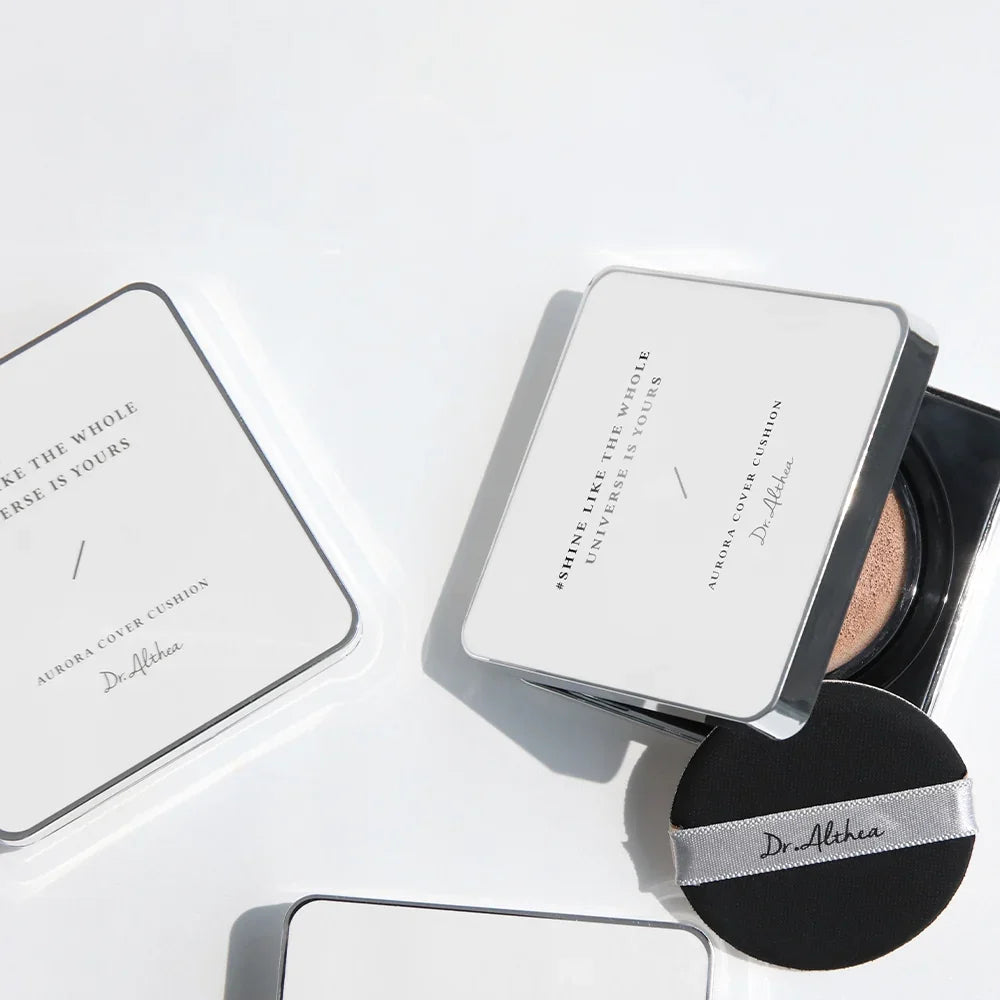 Dr.Althea Aurora Cover Cushion open compacts with puff