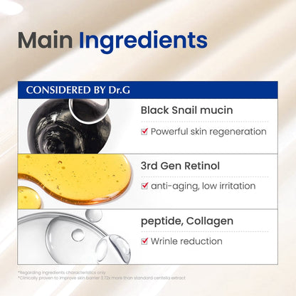 Dr.G Black Snail Retinol Ampoule 50ml product image detail 4