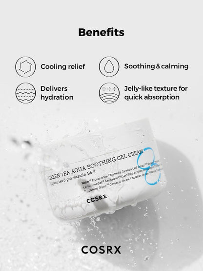 COSRX Hydrium Green Tea Aqua Soothing Gel Cream 50ml — product detail image 3