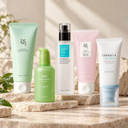 Korean Skincare for Combination Skin | Pores + SPF product group