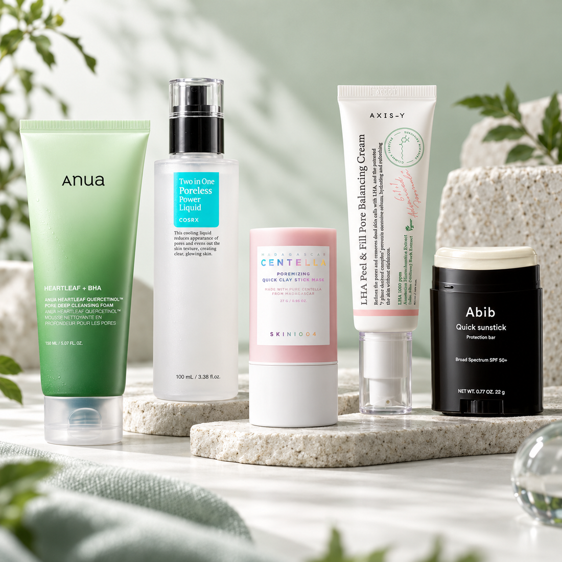 Korean Skincare for Oily Skin | Pores + SPF Set product group