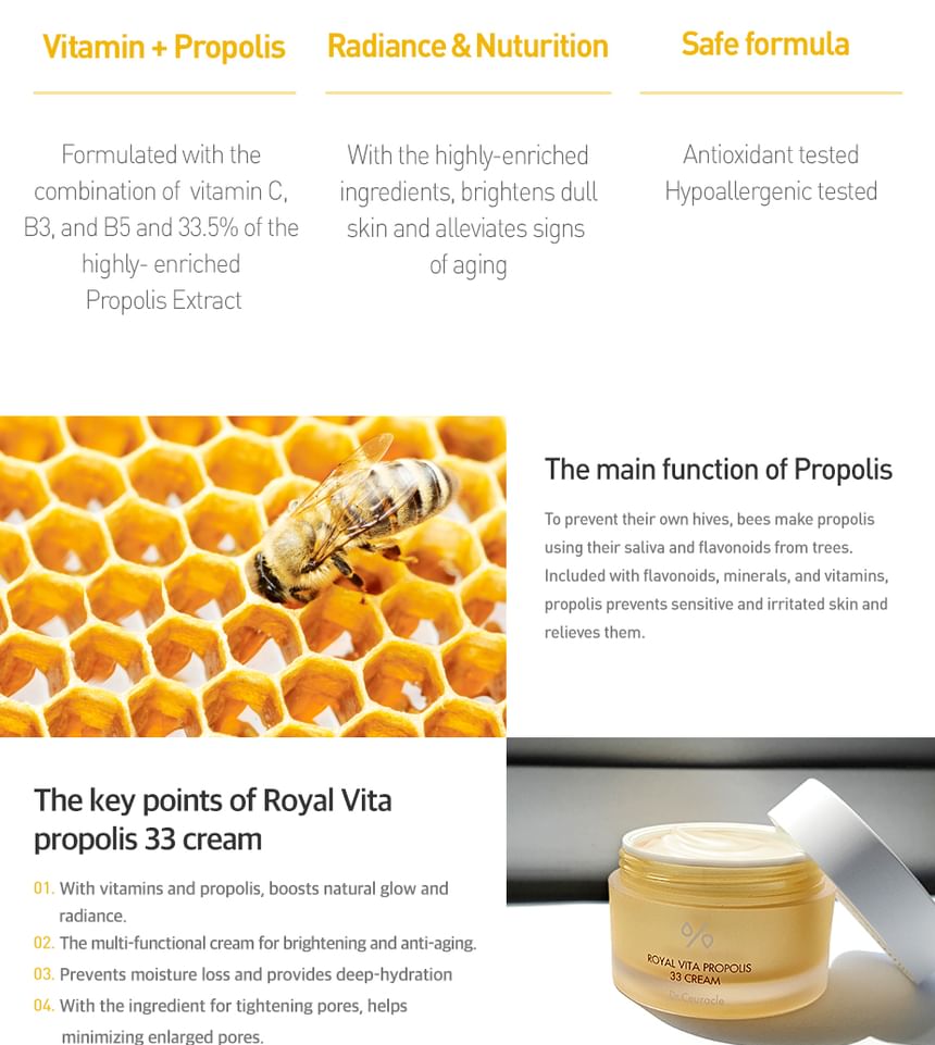 Dr.Ceuracle Royal Vita Propolis 33 Cream 50ml — Dr.Ceuracle product image 4