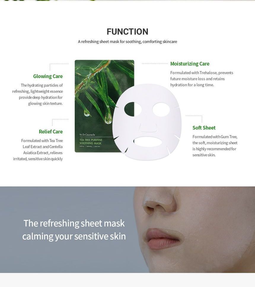 Dr.Ceuracle Tea Tree Purifine Soothing Mask 10ea — Dr.Ceuracle product image 5
