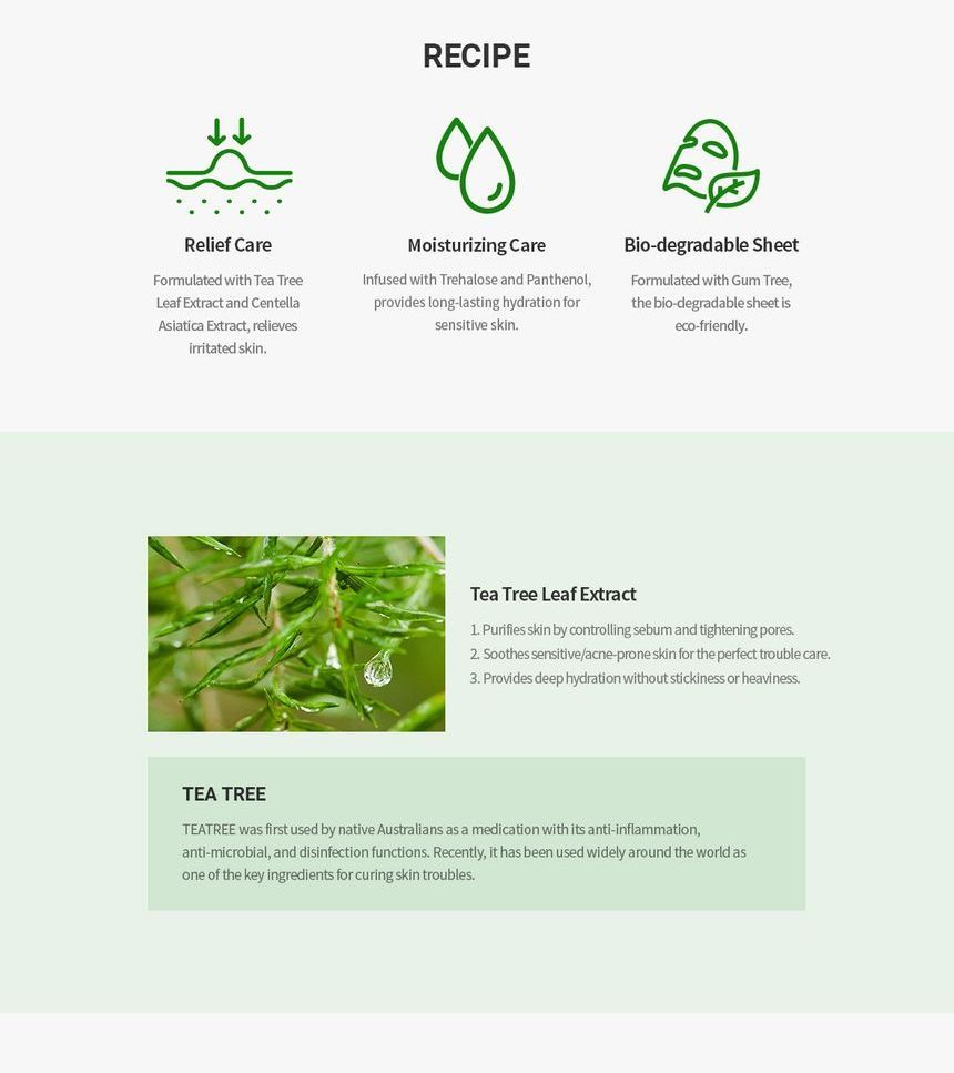 Dr.Ceuracle Tea Tree Purifine Soothing Mask 10ea — Dr.Ceuracle product image 6