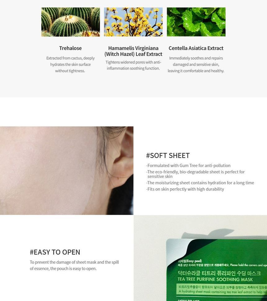 Dr.Ceuracle Tea Tree Purifine Soothing Mask 10ea — Dr.Ceuracle product image 7