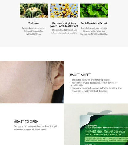 Dr.Ceuracle Tea Tree Purifine Soothing Mask 10ea — Dr.Ceuracle product image 7