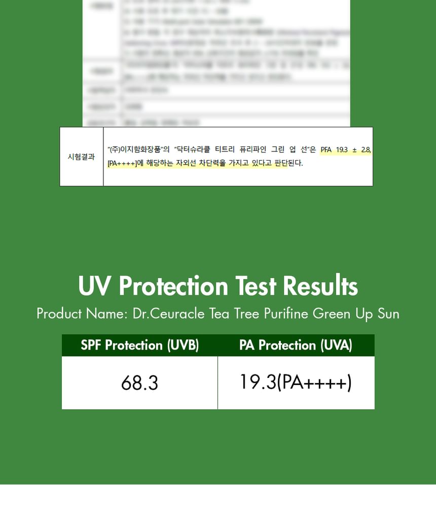 Dr.Ceuracle Tea Tree Purifine Green Up Sun SPF50 PA++++ 50ml — Dr.Ceuracle product image 6