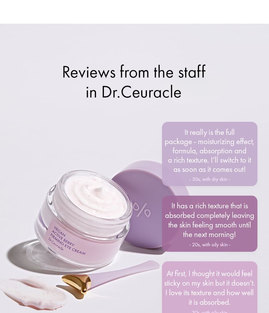 Dr.Ceuracle VEGAN ACTIVE BERRY FIRMING EYE CREAM 32g — Dr.Ceuracle product image 6