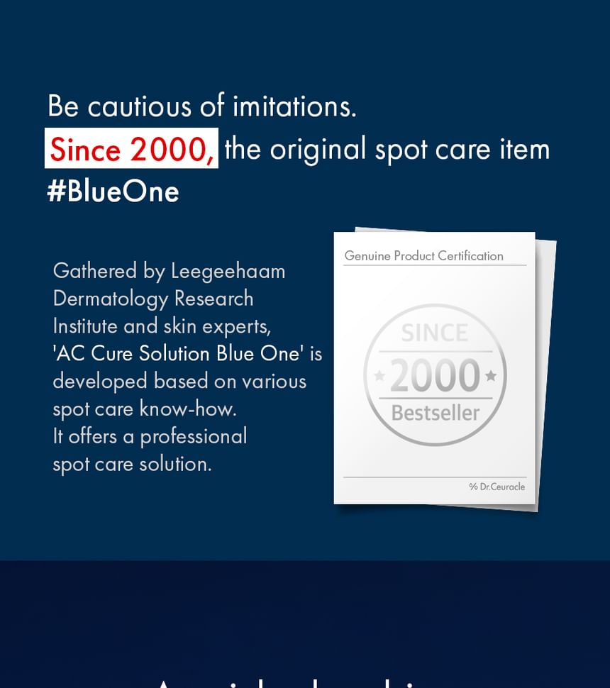 Dr.Ceuracle AC Cure Solution Blue One 50ml — Dr.Ceuracle product image 3