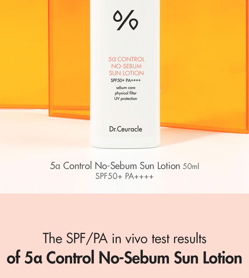 Dr.Ceuracle 5α Control No-sebum Sun Lotion SPF50+ PA++++ 50ml — Dr.Ceuracle product image 3