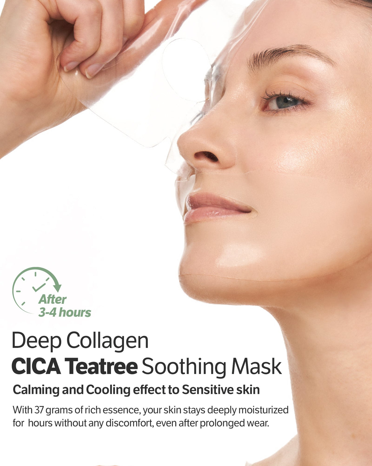 SUNGBOON EDITOR Deep Collagen Cica Teatree Soothing Mask 37g*4ea — official product image 7