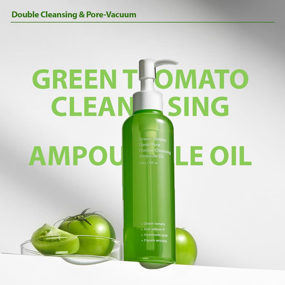 SUNGBOON EDITOR Green Tomato Deep Pore Double Cleansing Ampoule Oil 200g — official product image 4