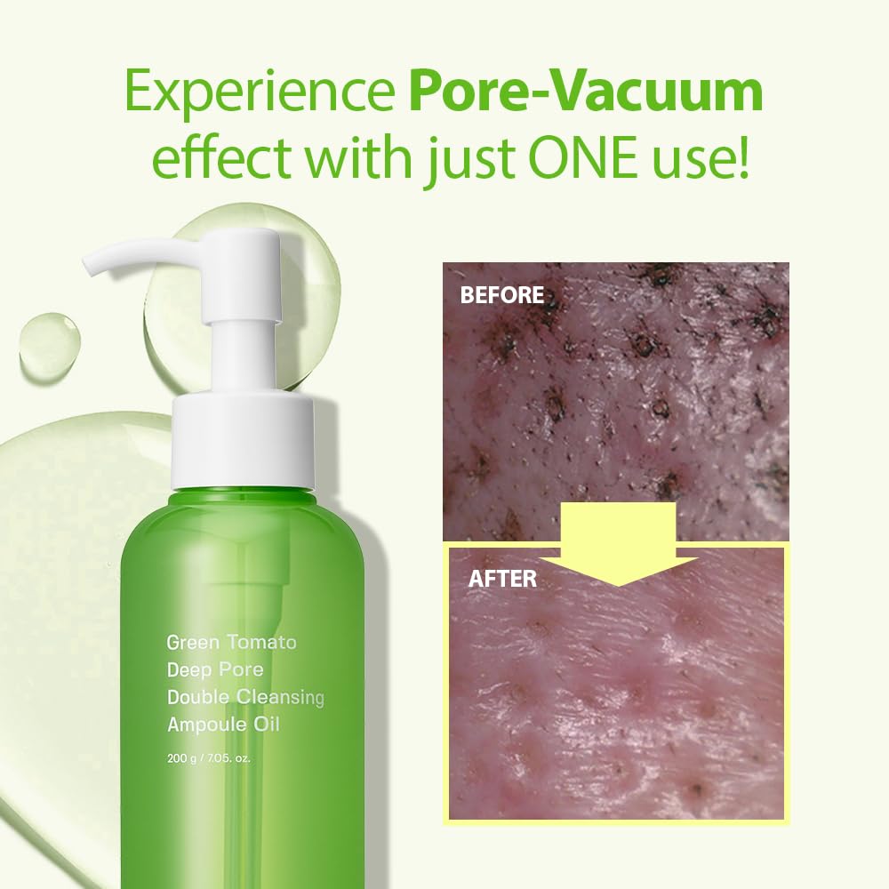 SUNGBOON EDITOR Green Tomato Deep Pore Double Cleansing Ampoule Oil 200g — official product image 6