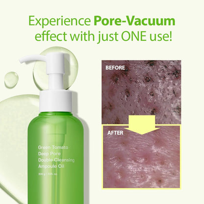 SUNGBOON EDITOR Green Tomato Deep Pore Double Cleansing Ampoule Oil 200g — official product image 6