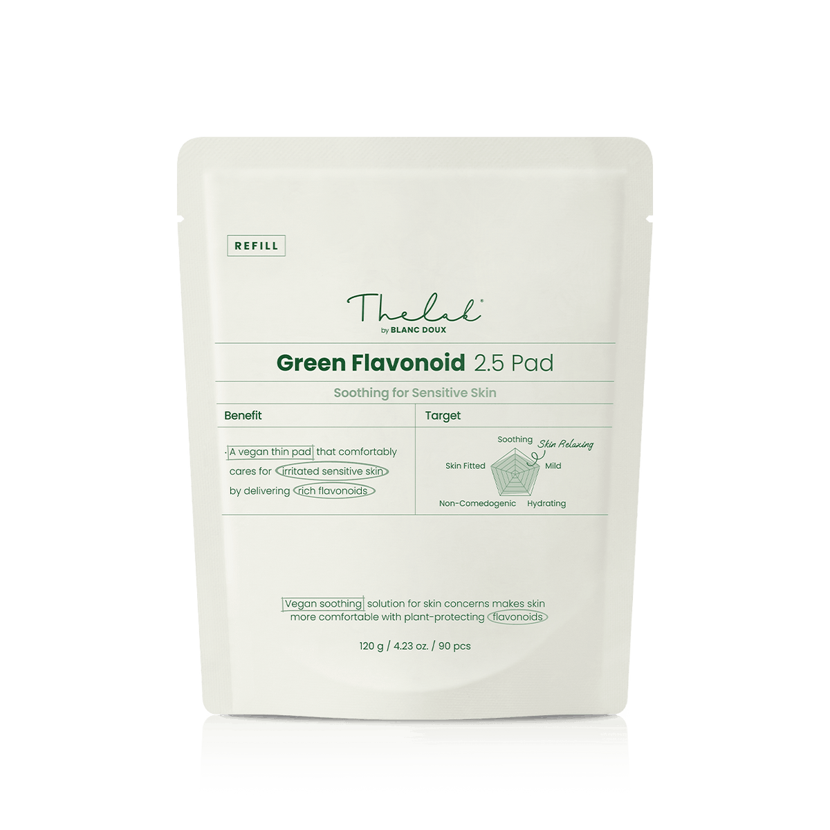 THE LAB by blanc doux Green Flavonoid 2.5 Pad 120g (90p) REFILL — official product image 4