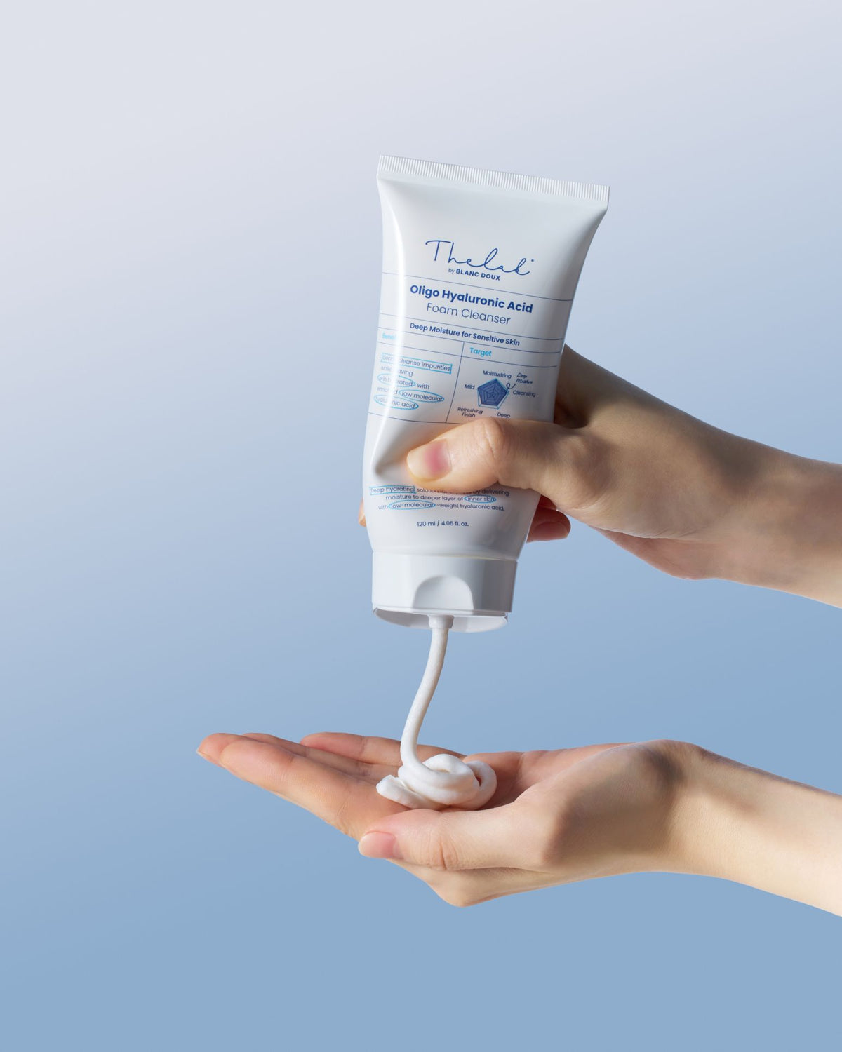 THE LAB by blanc doux Oligo Hyaluronic Acid Foam Cleanser 120ml — official product image 3