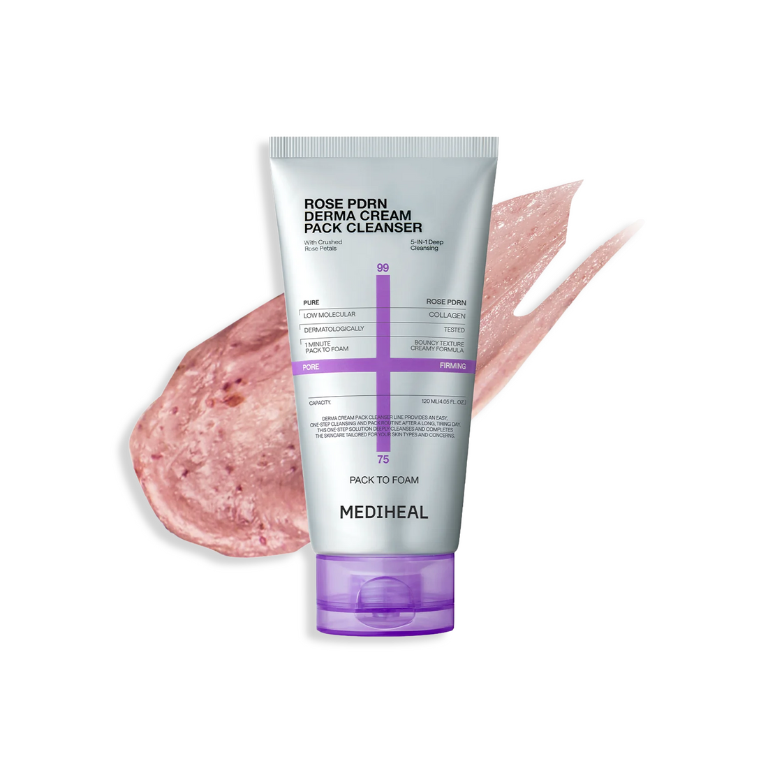 Mediheal Derma Cream Pack Cleanser Rose PDRN 120ml product image 2