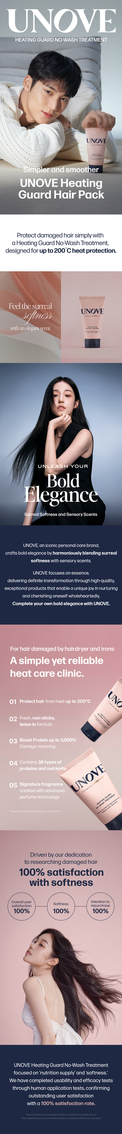 UNOVE Heating Guard No-Wash Hair Treatment 147ml - official product image 3