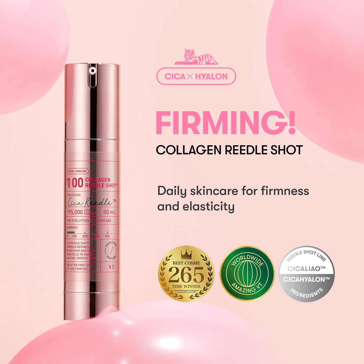 VT Cosmetics 100 Collagen Reedle Shot 10ea - official product image 3
