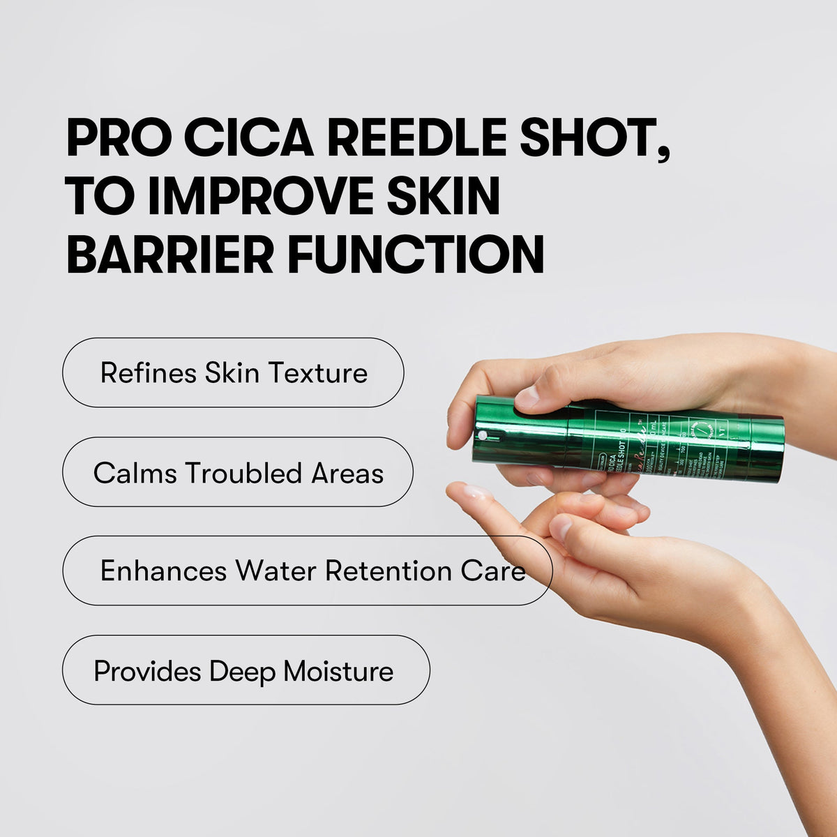 VT Cosmetics 100 PRO CICA Reedle Shot 10ea - official product image 4