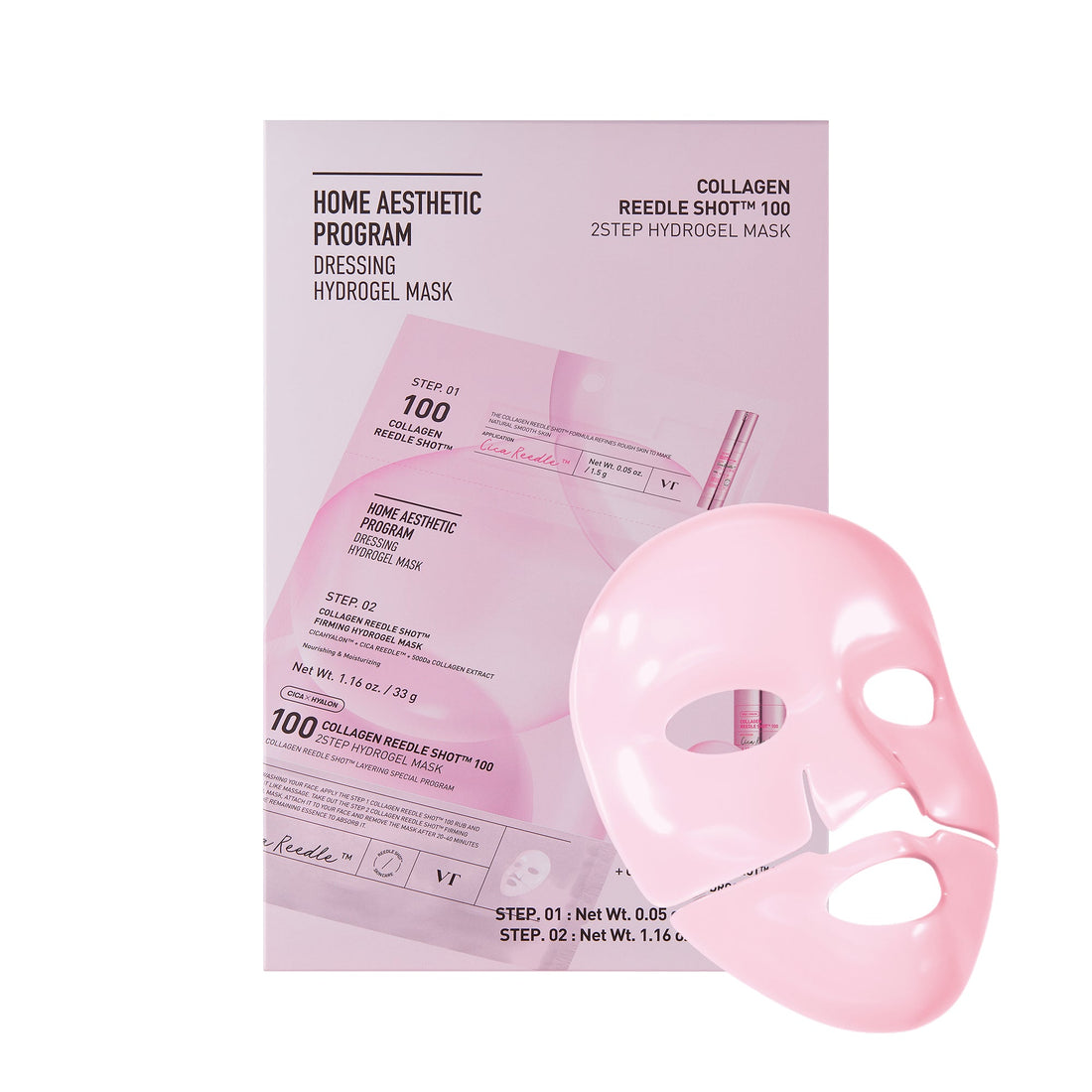VT Cosmetics COLLAGEN Reedles Shot 100hL 2 STEP MASK - official product image 2