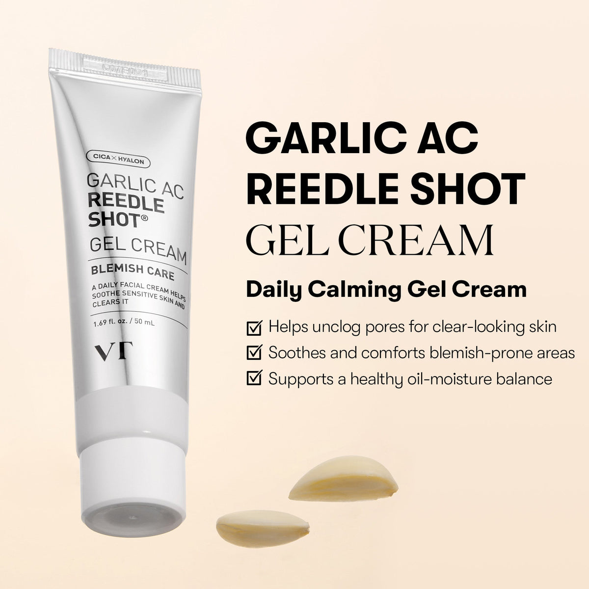 VT Cosmetics Garlic AC Reedle Gel Cream 50ml - official product image 3