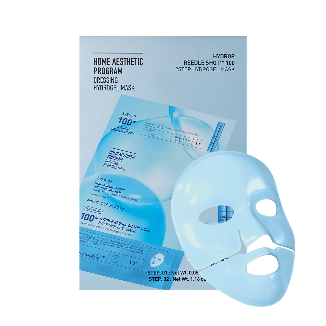 VT Cosmetics HYDROP Reedles Shot 100hL 2 STEP MASK - official product image 2