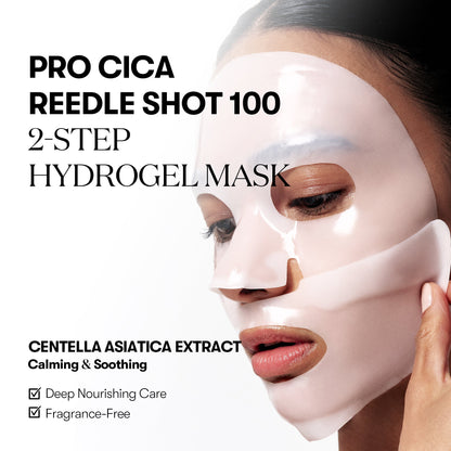 VT Cosmetics PRO CICA Reedle Shot 100 2STEP Hydrogel Mask 4ea - official product image 3